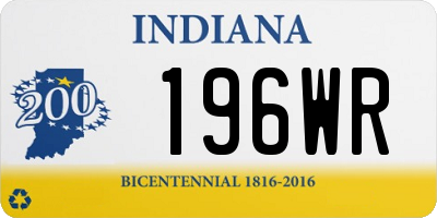 IN license plate 196WR