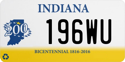 IN license plate 196WU