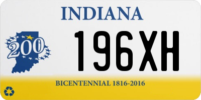 IN license plate 196XH