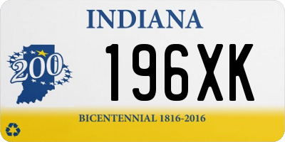 IN license plate 196XK