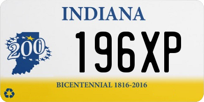 IN license plate 196XP