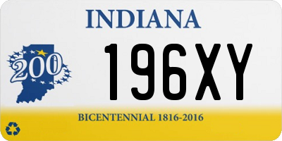 IN license plate 196XY