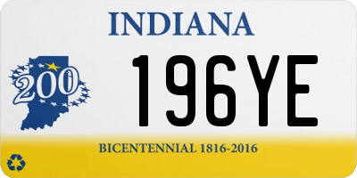 IN license plate 196YE