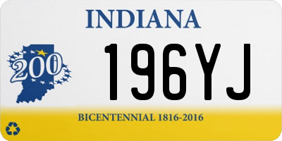 IN license plate 196YJ