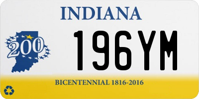 IN license plate 196YM