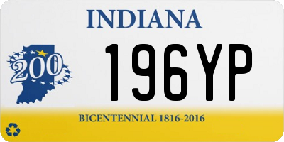 IN license plate 196YP