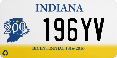 IN license plate 196YV