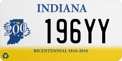 IN license plate 196YY