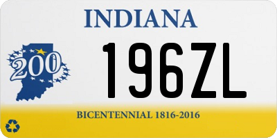 IN license plate 196ZL