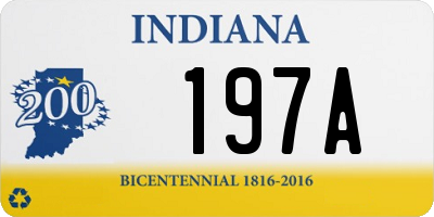 IN license plate 197A