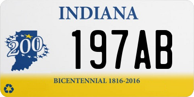 IN license plate 197AB