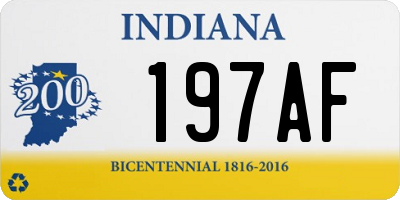 IN license plate 197AF