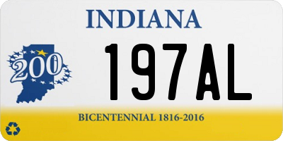 IN license plate 197AL