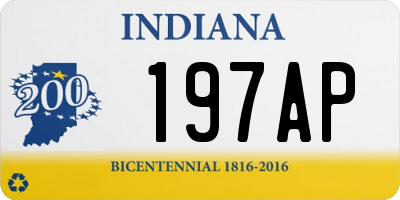 IN license plate 197AP