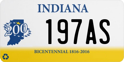 IN license plate 197AS