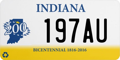 IN license plate 197AU