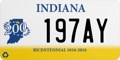 IN license plate 197AY