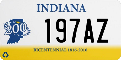 IN license plate 197AZ