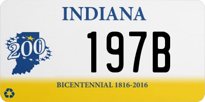 IN license plate 197B