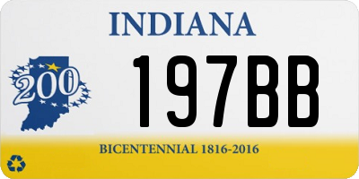 IN license plate 197BB