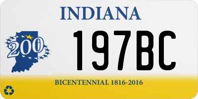 IN license plate 197BC