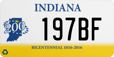 IN license plate 197BF
