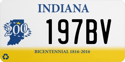 IN license plate 197BV