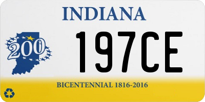 IN license plate 197CE