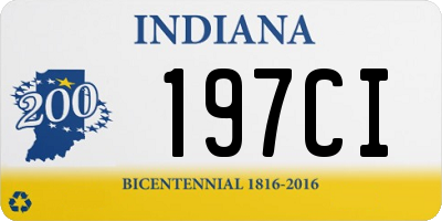 IN license plate 197CI