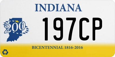 IN license plate 197CP