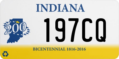 IN license plate 197CQ