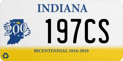 IN license plate 197CS