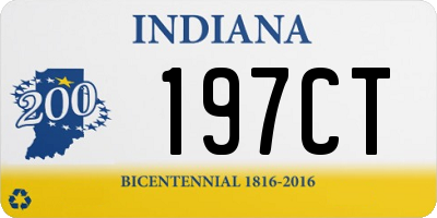 IN license plate 197CT