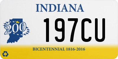 IN license plate 197CU