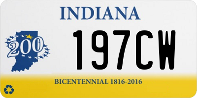 IN license plate 197CW