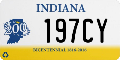 IN license plate 197CY