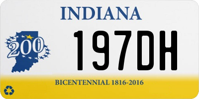 IN license plate 197DH