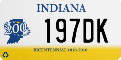 IN license plate 197DK