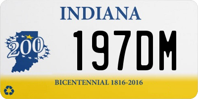 IN license plate 197DM