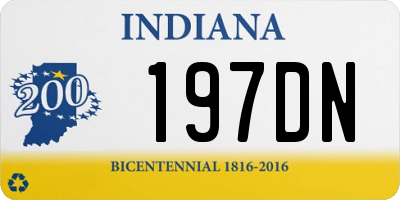 IN license plate 197DN