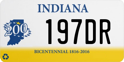 IN license plate 197DR