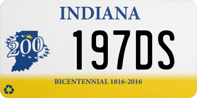 IN license plate 197DS