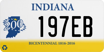 IN license plate 197EB