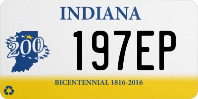 IN license plate 197EP