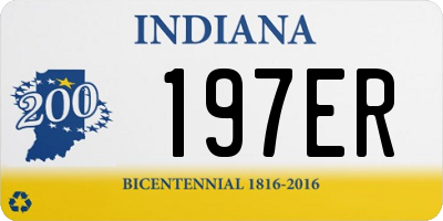 IN license plate 197ER