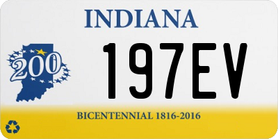 IN license plate 197EV