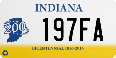 IN license plate 197FA