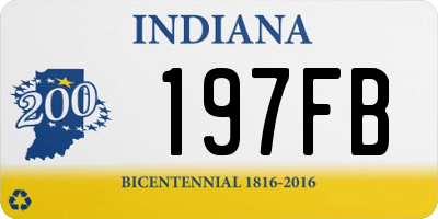 IN license plate 197FB