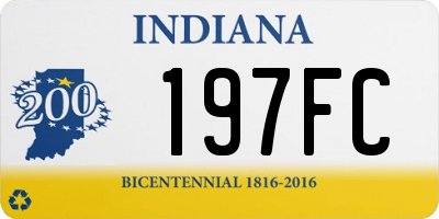 IN license plate 197FC