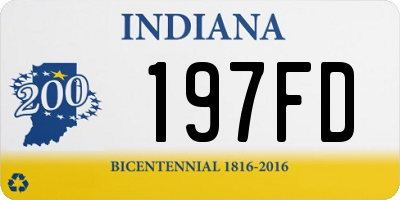 IN license plate 197FD